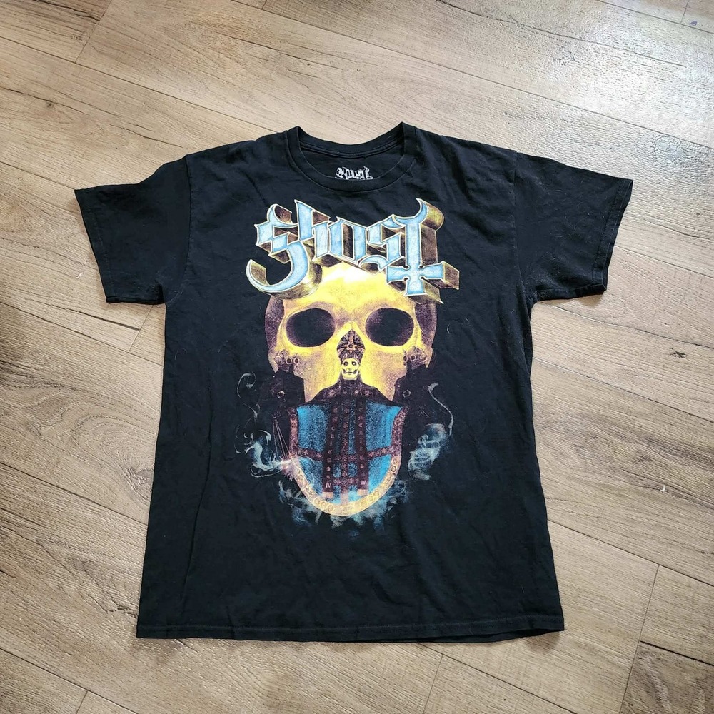 Ghost Band T-Shirt Mens Large Black Papa Emeritus IV Skull Graphic Rock Tee 2024